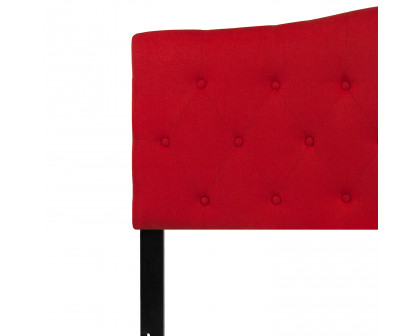 BLNK Cambridge Fabric Tufted Upholstered Headboard - Red, Queen Size