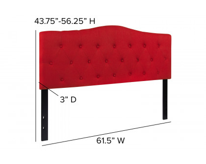 BLNK Cambridge Fabric Tufted Upholstered Headboard - Red, Queen Size