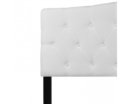 BLNK Cambridge Fabric Tufted Upholstered Headboard - White, Queen Size