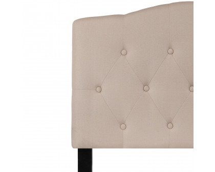 BLNK Cambridge Fabric Tufted Upholstered Headboard - Beige, Twin Size