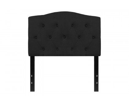 BLNK Cambridge Fabric Tufted Upholstered Headboard - Black, Twin Size