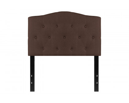 BLNK Cambridge Fabric Tufted Upholstered Headboard - Dark Brown, Twin Size