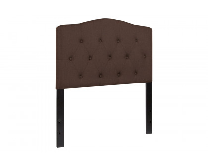 BLNK Cambridge Fabric Tufted Upholstered Headboard - Dark Brown, Twin Size