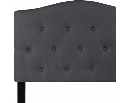 BLNK Cambridge Fabric Tufted Upholstered Headboard - Dark Gray, Twin Size