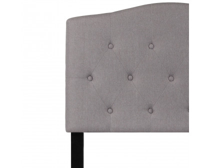 BLNK Cambridge Fabric Tufted Upholstered Headboard - Light Gray, Twin Size