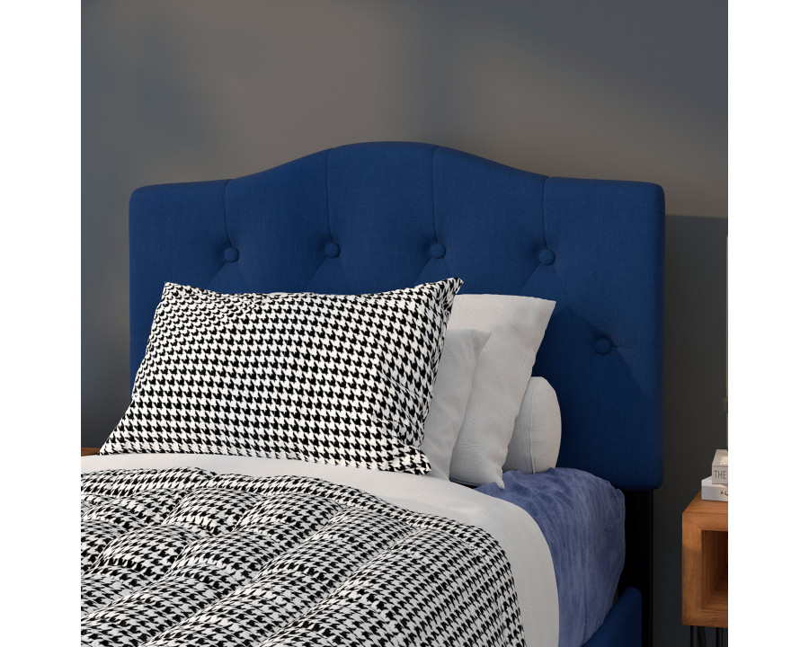 BLNK Cambridge Fabric Tufted Upholstered Headboard - Navy, Twin Size