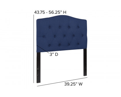 BLNK Cambridge Fabric Tufted Upholstered Headboard - Navy, Twin Size