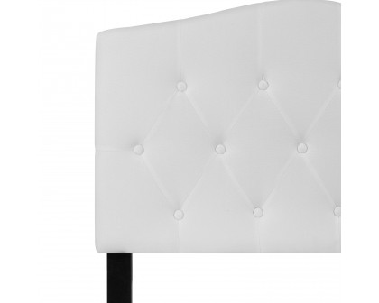 BLNK Cambridge Fabric Tufted Upholstered Headboard - White, Twin Size