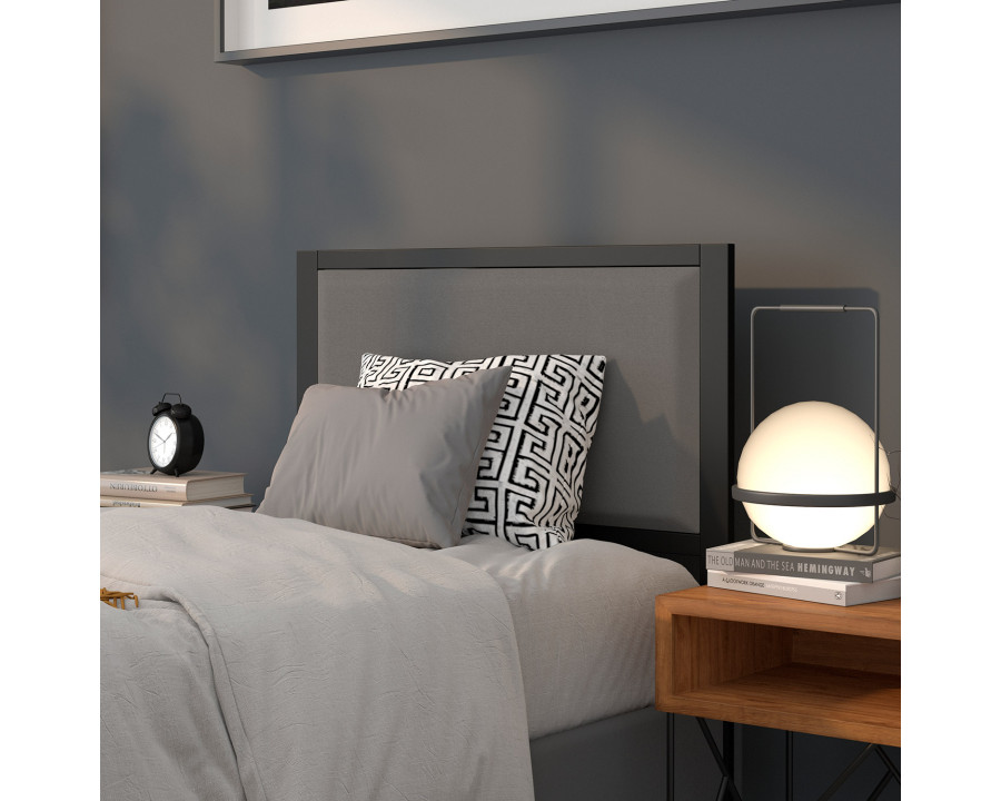 BLNK Melbourne Fabric Upholstered Headboard - Dark Gray, Twin Size