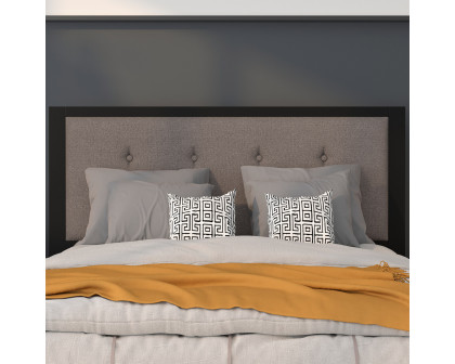 BLNK Bristol Fabric Tufted Upholstered Headboard - Dark Gray, Full Size