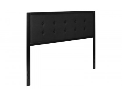 BLNK Bristol Fabric Tufted Upholstered Headboard - Black, Queen Size