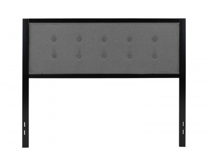 BLNK Bristol Fabric Tufted Upholstered Headboard - Dark Gray, Queen Size