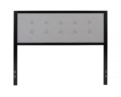 BLNK Bristol Fabric Tufted Upholstered Headboard - Light Gray, Queen Size