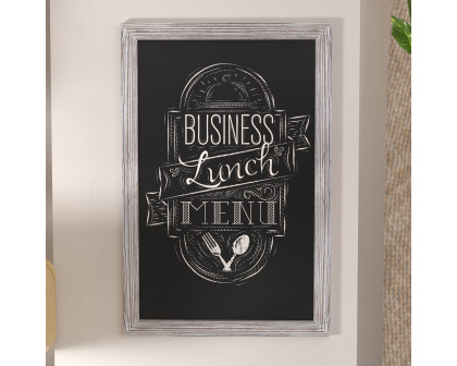 BLNK - Canterbury Whitewashed Wall Mount Magnetic Chalkboard Sign with Eraser