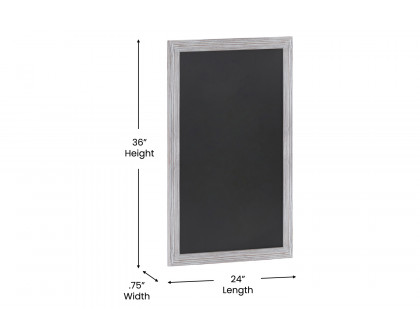 BLNK - Canterbury Whitewashed Wall Mount Magnetic Chalkboard Sign with Eraser