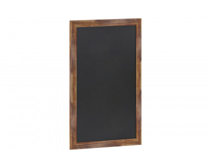 BLNK - Canterbury Torched Wood Wall Mount Magnetic Chalkboard Sign with Eraser