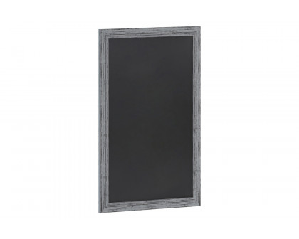 BLNK Canterbury Wall Mount Magnetic Chalkboard Sign with Eraser - Rustic Gray, 24"W x 36"H