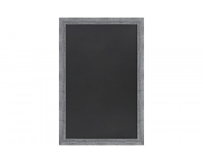 BLNK Canterbury Wall Mount Magnetic Chalkboard Sign with Eraser - Rustic Gray, 24"W x 36"H