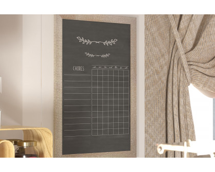 BLNK Canterbury Weathered Wall Mount Magnetic Chalkboard Sign with Eraser - 24"W x 36"H