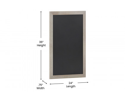 BLNK Canterbury Weathered Wall Mount Magnetic Chalkboard Sign with Eraser - 24"W x 36"H