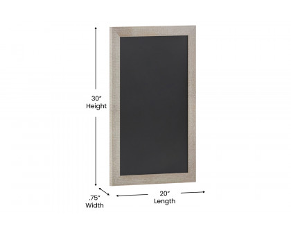 BLNK Canterbury Weathered Wall Mount Magnetic Chalkboard Sign with Eraser - 20"W x 30"H