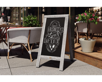 BLNK Canterbury Vintage Wooden A-Frame Magnetic Indoor-Outdoor Chalkboard Sign