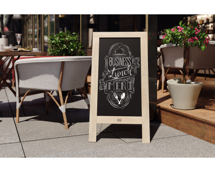 BLNK Canterbury Vintage Wooden A-Frame Magnetic Indoor-Outdoor Chalkboard Sign