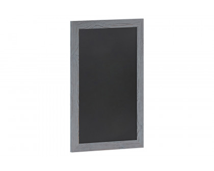 BLNK Canterbury Wall Mount Magnetic Chalkboard Sign with Eraser - Rustic Gray, 20"W x 30"H