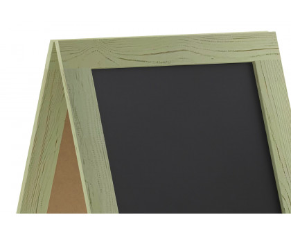 BLNK Canterbury Vintage Wooden A-Frame Magnetic Indoor-Outdoor Chalkboard Sign - Green