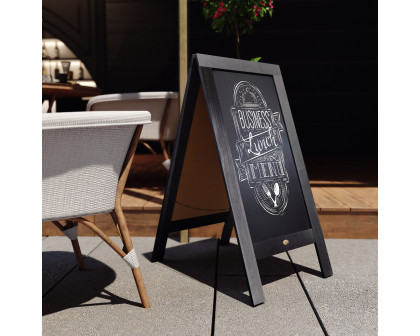 BLNK Canterbury Vintage Wooden A-Frame Magnetic Indoor-Outdoor Chalkboard Sign