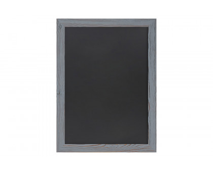 BLNK Canterbury Wall Mount Magnetic Chalkboard Sign with Eraser - Rustic Gray, 18"W x 24"H