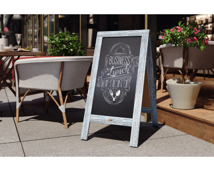 BLNK Canterbury Vintage Wooden A-Frame Magnetic Indoor-Outdoor Chalkboard Sign