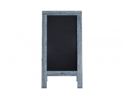 BLNK Canterbury Vintage Wooden A-Frame Magnetic Indoor-Outdoor Chalkboard Sign - Vintage Blue