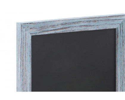 BLNK Canterbury Wall Mount Magnetic Chalkboard Sign with Eraser - Rustic Blue, 11"W x 17"H