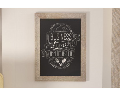 BLNK Canterbury Weathered Wall Mount Magnetic Chalkboard Sign with Eraser - 18"W x 24"H