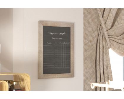 BLNK Canterbury Weathered Wall Mount Magnetic Chalkboard Sign with Eraser - 18"W x 24"H