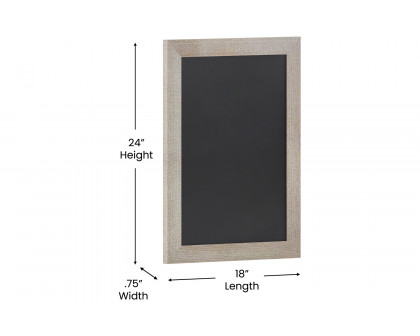 BLNK Canterbury Weathered Wall Mount Magnetic Chalkboard Sign with Eraser - 18"W x 24"H