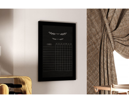 BLNK Canterbury Wall Mount Magnetic Chalkboard Sign with Eraser - Black, 18"W x 24"H