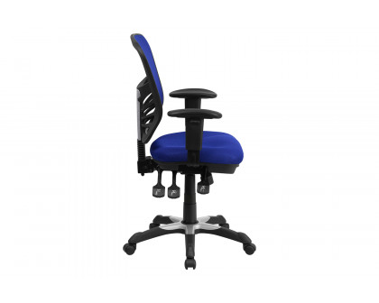 BLNK Nicholas Mid-Back Mesh Multifunction Executive Swivel Ergonomic Office Chair with Adjustable Arms - Blue