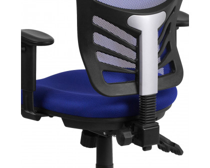 BLNK Nicholas Mid-Back Mesh Multifunction Executive Swivel Ergonomic Office Chair with Adjustable Arms - Blue