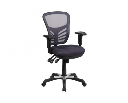 BLNK Nicholas Mid-Back Mesh Multifunction Executive Swivel Ergonomic Office Chair with Adjustable Arms - Dark Gray