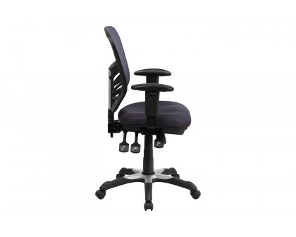 BLNK Nicholas Mid-Back Mesh Multifunction Executive Swivel Ergonomic Office Chair with Adjustable Arms - Dark Gray