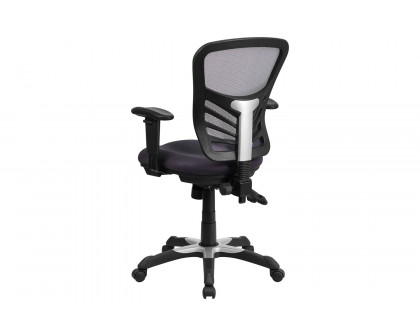 BLNK Nicholas Mid-Back Mesh Multifunction Executive Swivel Ergonomic Office Chair with Adjustable Arms - Dark Gray