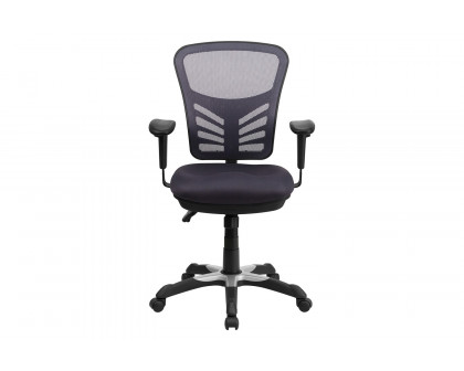 BLNK Nicholas Mid-Back Mesh Multifunction Executive Swivel Ergonomic Office Chair with Adjustable Arms - Dark Gray