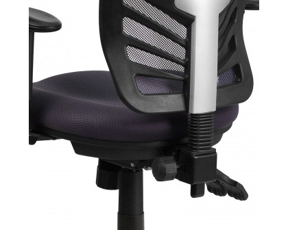 BLNK Nicholas Mid-Back Mesh Multifunction Executive Swivel Ergonomic Office Chair with Adjustable Arms - Dark Gray