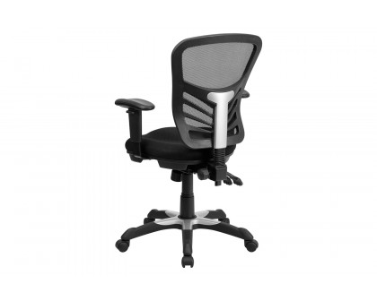 BLNK Nicholas Mid-Back Mesh Multifunction Executive Swivel Ergonomic Office Chair with Adjustable Arms - Black