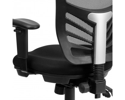 BLNK Nicholas Mid-Back Mesh Multifunction Executive Swivel Ergonomic Office Chair with Adjustable Arms - Black