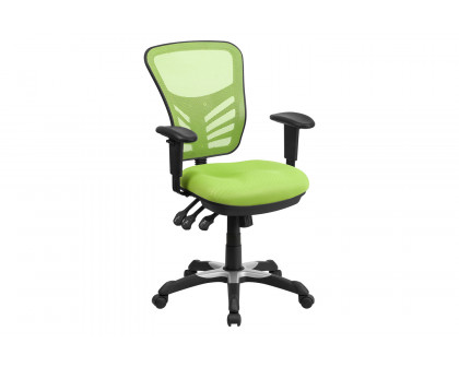 BLNK Nicholas Mid-Back Mesh Multifunction Executive Swivel Ergonomic Office Chair with Adjustable Arms - Green