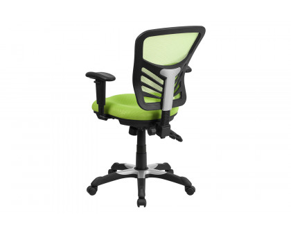 BLNK Nicholas Mid-Back Mesh Multifunction Executive Swivel Ergonomic Office Chair with Adjustable Arms - Green