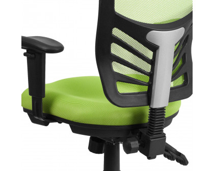 BLNK Nicholas Mid-Back Mesh Multifunction Executive Swivel Ergonomic Office Chair with Adjustable Arms - Green